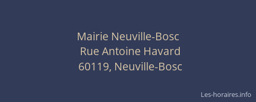 Mairie Neuville-Bosc