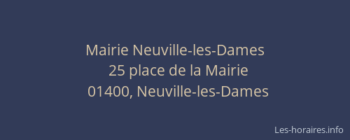 Mairie Neuville-les-Dames