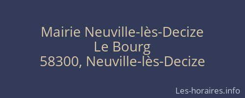 Mairie Neuville-lès-Decize