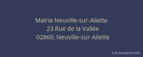 Mairie Neuville-sur-Ailette