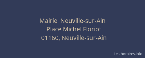 Mairie  Neuville-sur-Ain