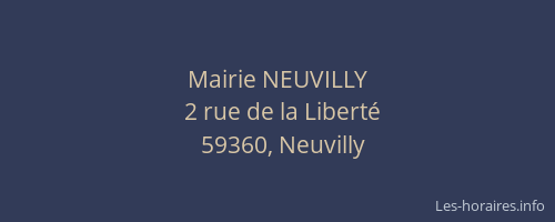 Mairie NEUVILLY