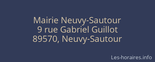 Mairie Neuvy-Sautour