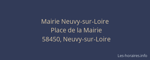 Mairie Neuvy-sur-Loire