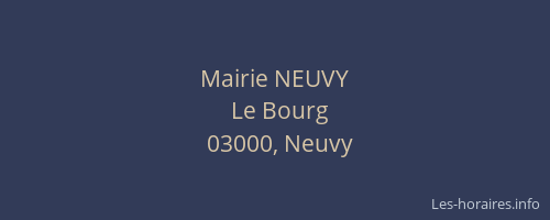 Mairie NEUVY