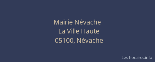 Mairie Névache