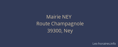 Mairie NEY