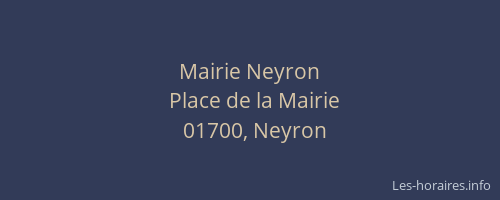 Mairie Neyron
