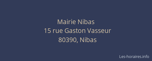 Mairie Nibas
