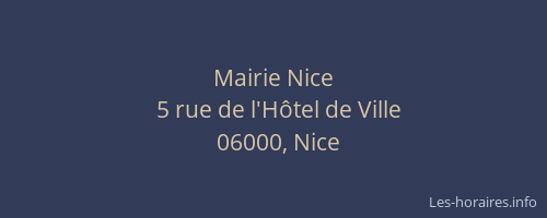 Mairie Nice