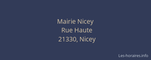 Mairie Nicey