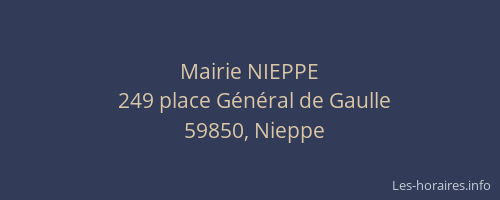 Mairie NIEPPE