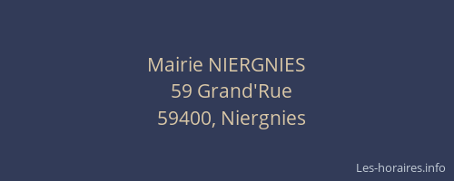 Mairie NIERGNIES