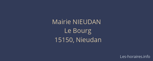 Mairie NIEUDAN