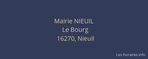 Mairie NIEUIL
