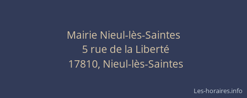 Mairie Nieul-l&egrave;s-Saintes