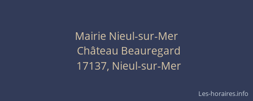Mairie Nieul-sur-Mer