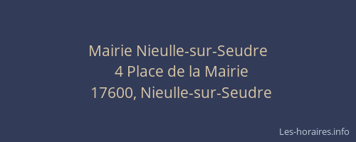 Mairie Nieulle-sur-Seudre