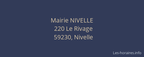 Mairie NIVELLE