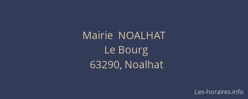 Mairie  NOALHAT