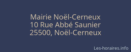 Mairie Noël-Cerneux