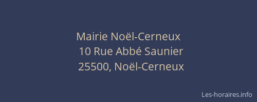 Mairie No&euml;l-Cerneux