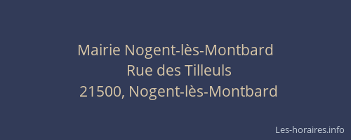 Mairie Nogent-l&egrave;s-Montbard