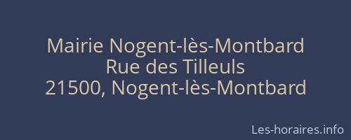 Mairie Nogent-lès-Montbard