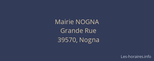Mairie NOGNA