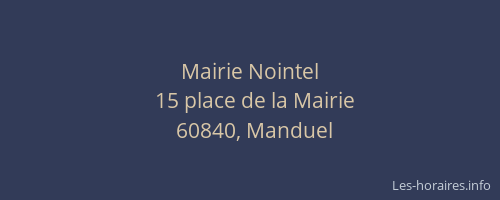Mairie Nointel
