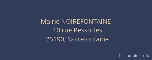 Mairie NOIREFONTAINE