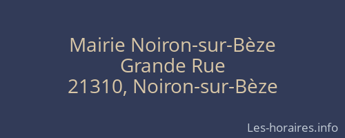 Mairie Noiron-sur-Bèze