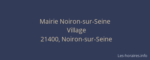 Mairie Noiron-sur-Seine