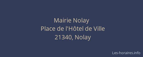 Mairie Nolay