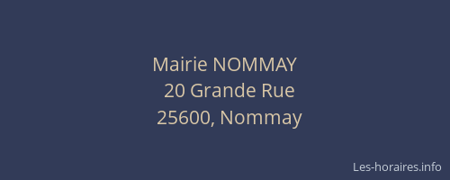 Mairie NOMMAY