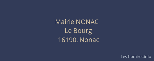 Mairie NONAC