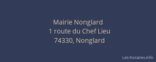 Mairie Nonglard