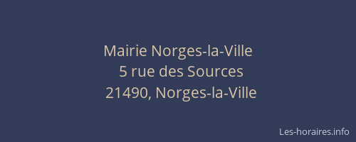 Mairie Norges-la-Ville
