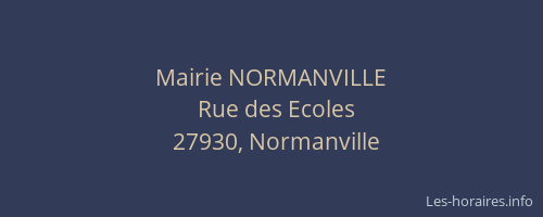 Mairie NORMANVILLE