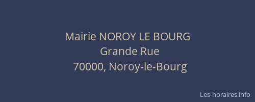Mairie NOROY LE BOURG