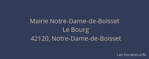 Mairie Notre-Dame-de-Boisset