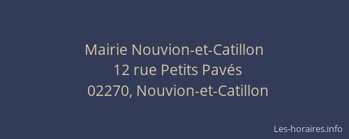 Mairie Nouvion-et-Catillon