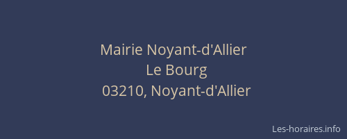 Mairie Noyant-d'Allier