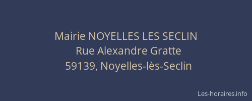Mairie NOYELLES LES SECLIN