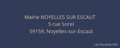 Mairie NOYELLES SUR ESCAUT