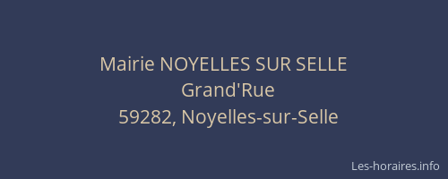 Mairie NOYELLES SUR SELLE