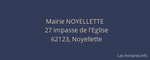 Mairie NOYELLETTE
