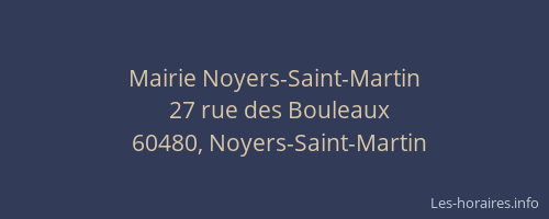 Mairie Noyers-Saint-Martin