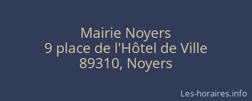 Mairie Noyers