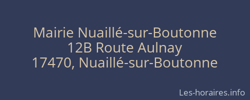 Mairie Nuaillé-sur-Boutonne